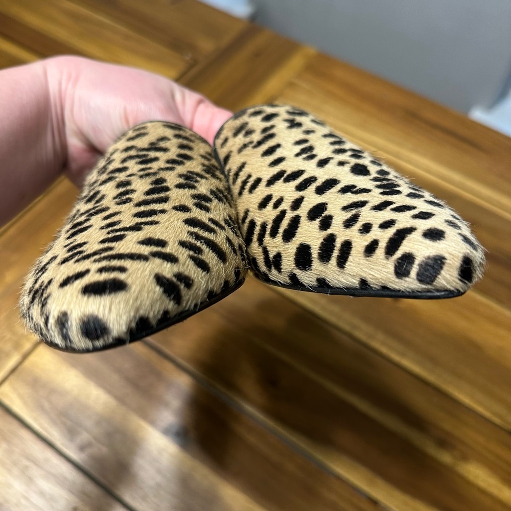 New! Jenni Kayne Pony Hair Mule - Spotted Leopard Cheetah Animal Print - Size 37 - Picture 14 of 15